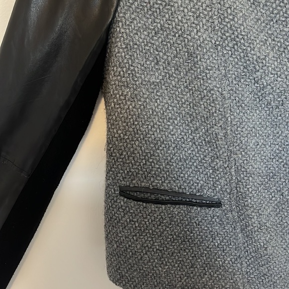 Vince Wool and Leather Moto Jacket - Picture 4 of 8